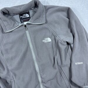 The North Face Summit Series HyVent Fleece Jacket Grey Womens Small Full Zip